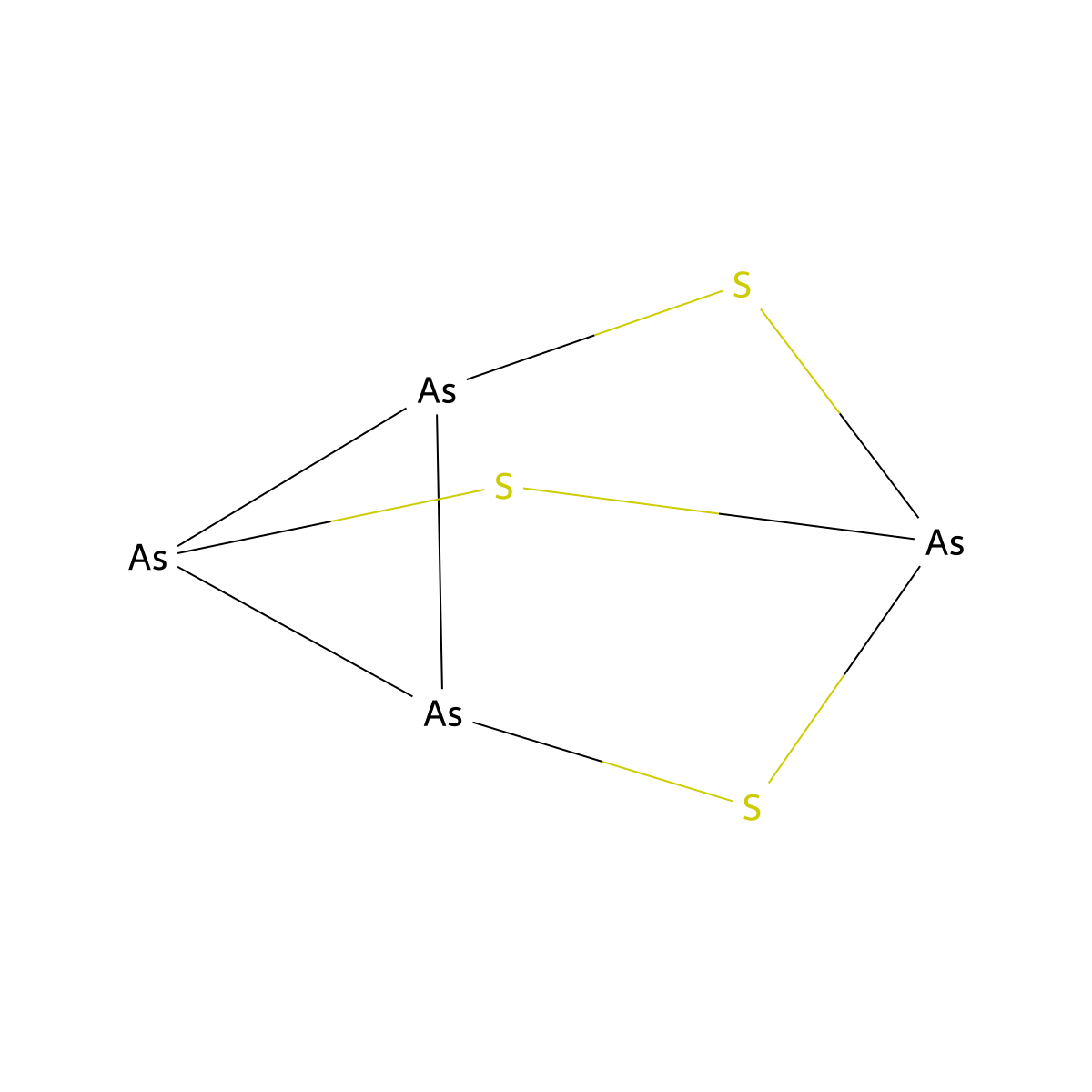 Tetraarsenic trisulfide molecular structure, CAS 12512-13-9