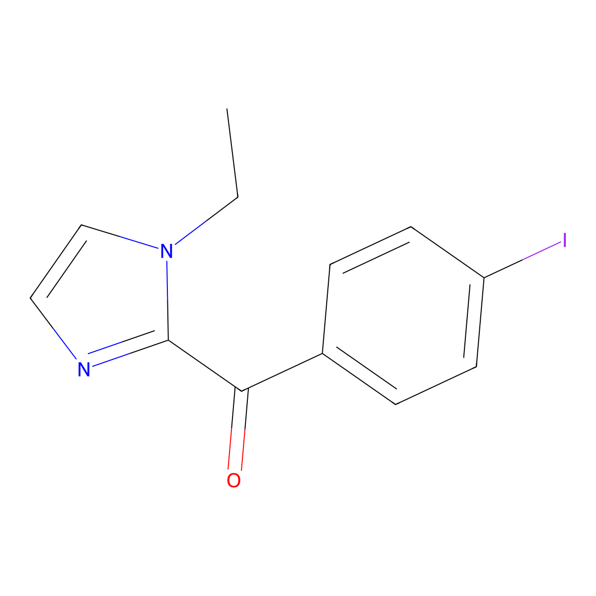 1-ethyl-2-(4-iodobenzoyl)-1H-imidazole molecular structure, CAS 1251200-18-6