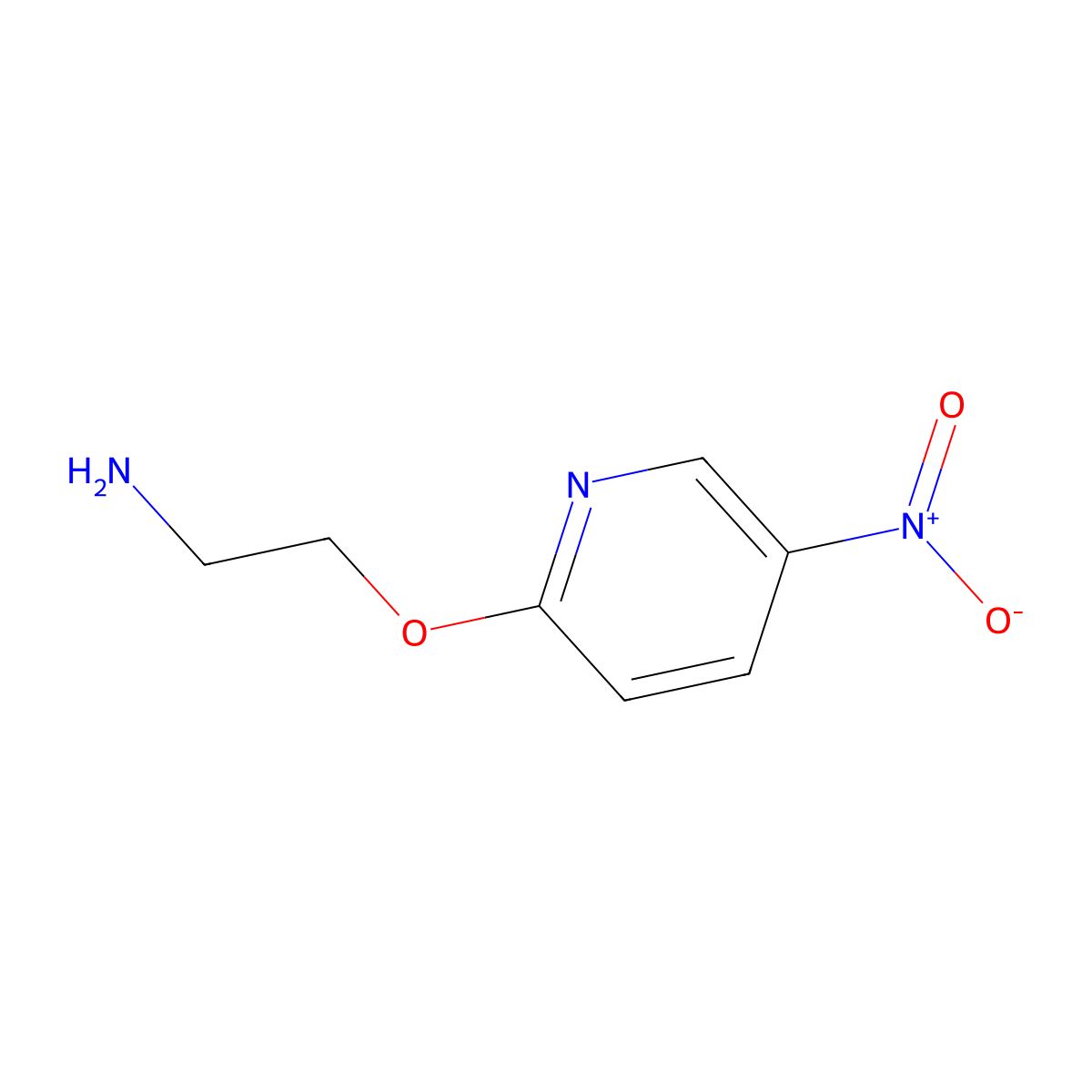 2-((5-Nitropyridin-2-yl)oxy)ethan-1-amine molecular structure, CAS 1251200-73-3