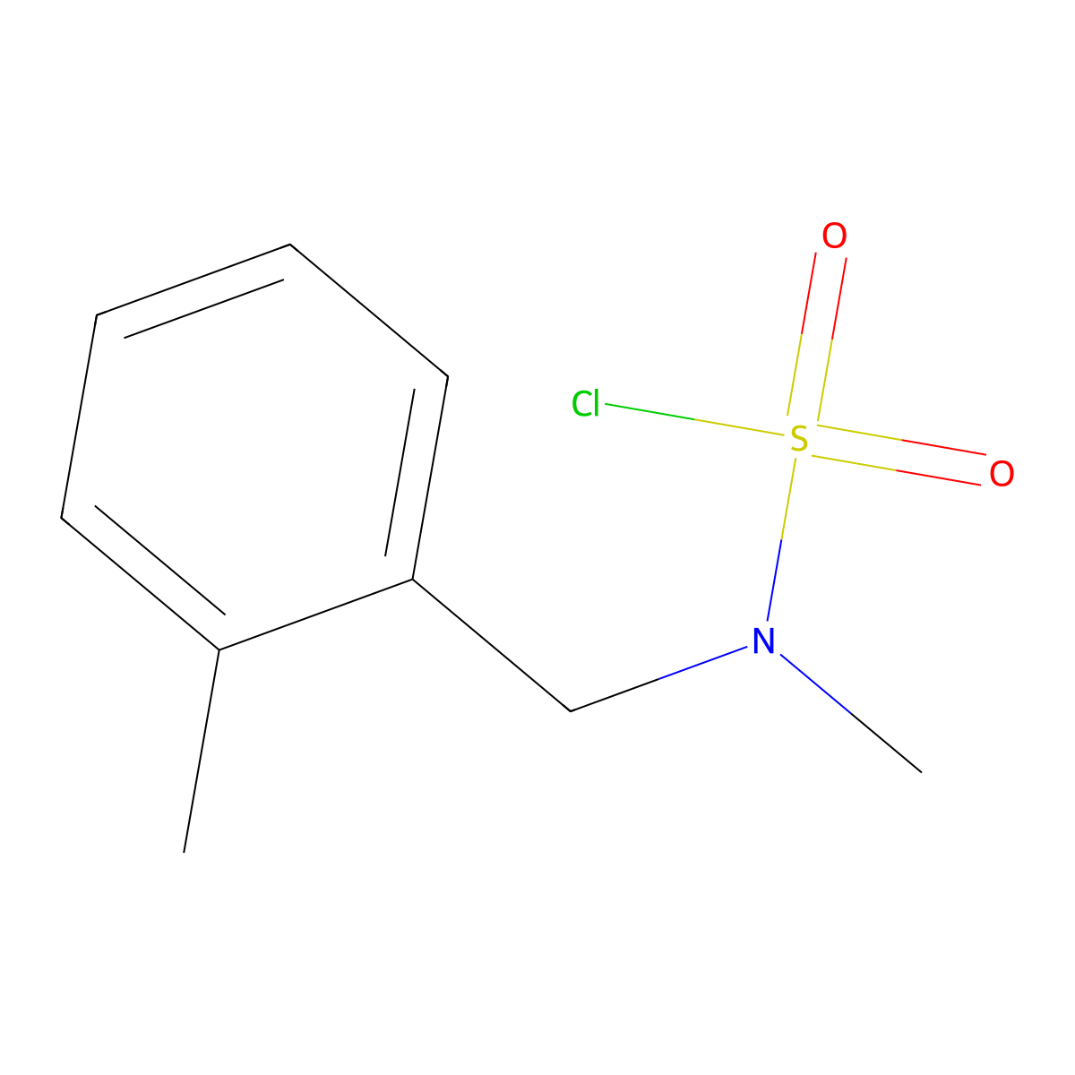 N-methyl-N-[(2-methylphenyl)methyl]sulfamoyl chloride molecular structure, CAS 1251201-12-3