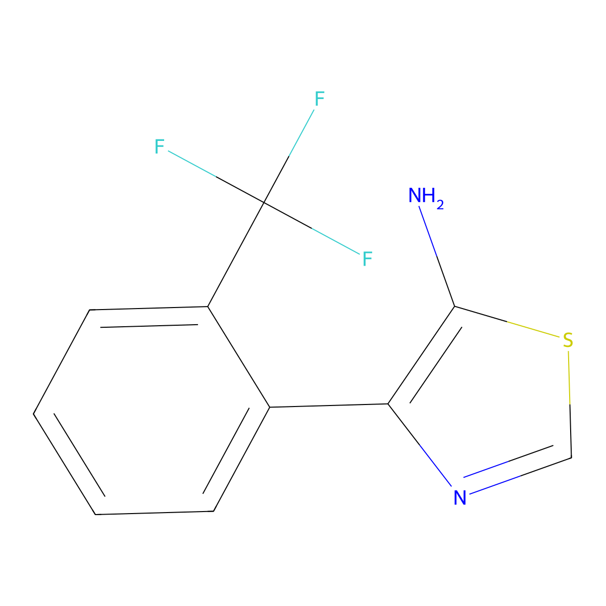 5-Amino-4-(2-trifluoromethylphenyl)thiazole molecular structure, CAS 1251201-58-7