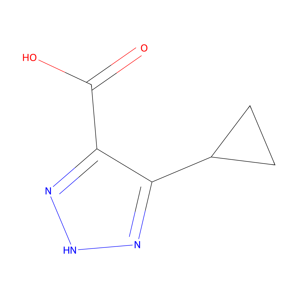 5-Cyclopropyl-1H-1,2,3-triazole-4-carboxylic acid molecular structure, CAS 1251201-67-8