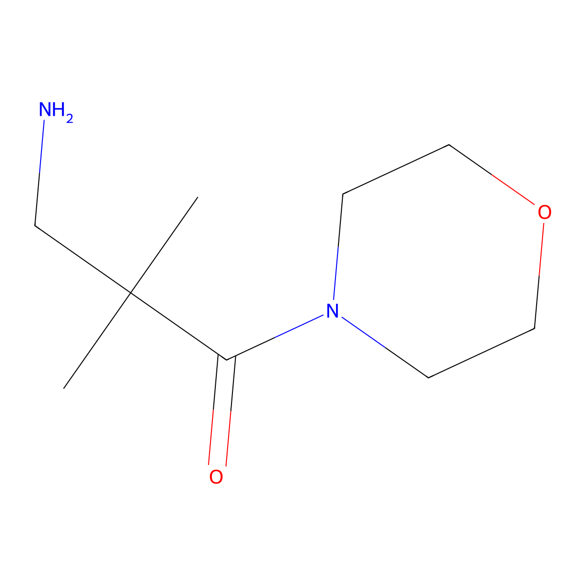 3-Amino-2,2-dimethyl-1-(morpholin-4-YL)propan-1-one molecular structure, CAS 1251203-25-4