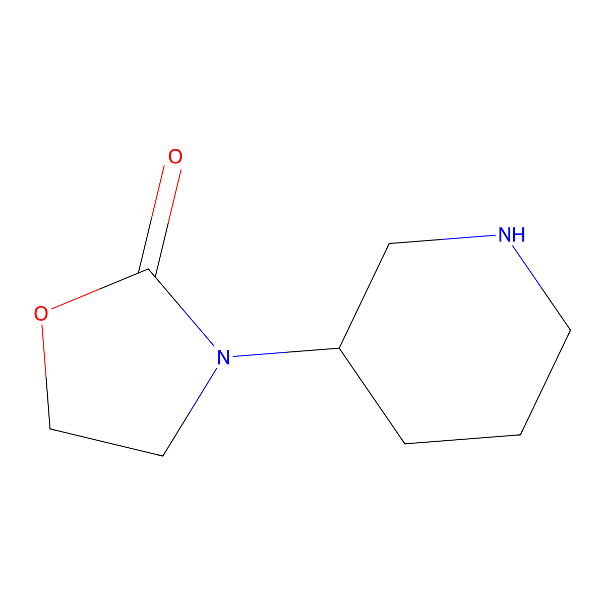 3-(Piperidin-3-yl)-1,3-oxazolidin-2-one molecular structure, CAS 1251206-02-6