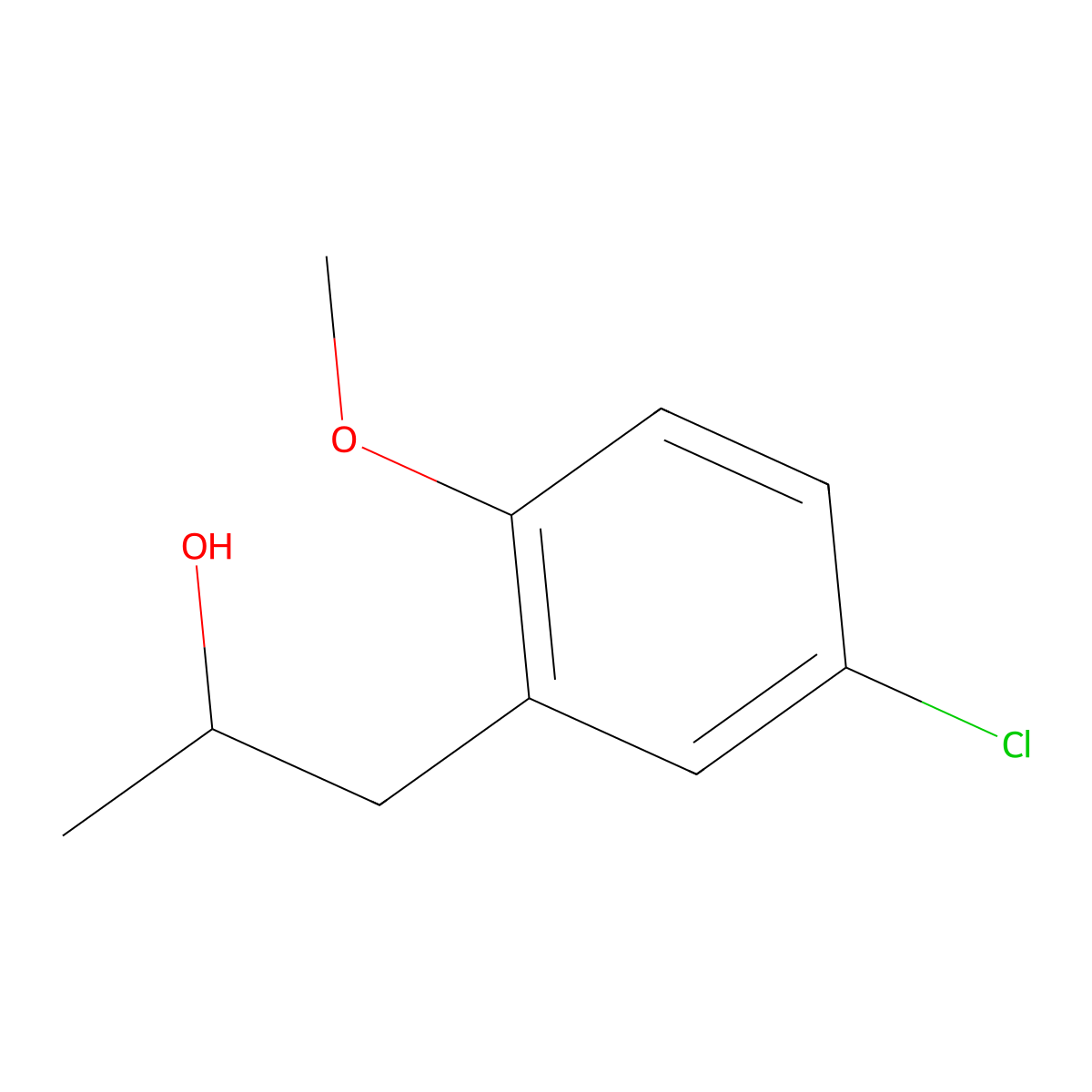 1-(5-Chloro-2-methoxyphenyl)propan-2-ol molecular structure, CAS 1251206-58-2