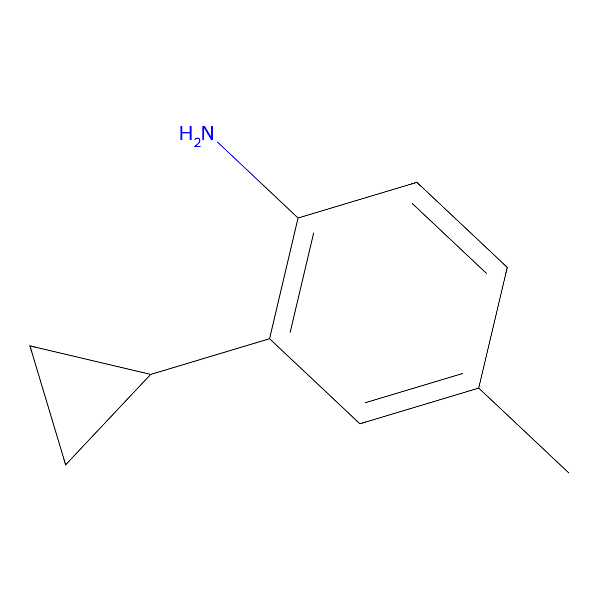 2-Cyclopropyl-4-methylaniline molecular structure, CAS 1251210-21-5