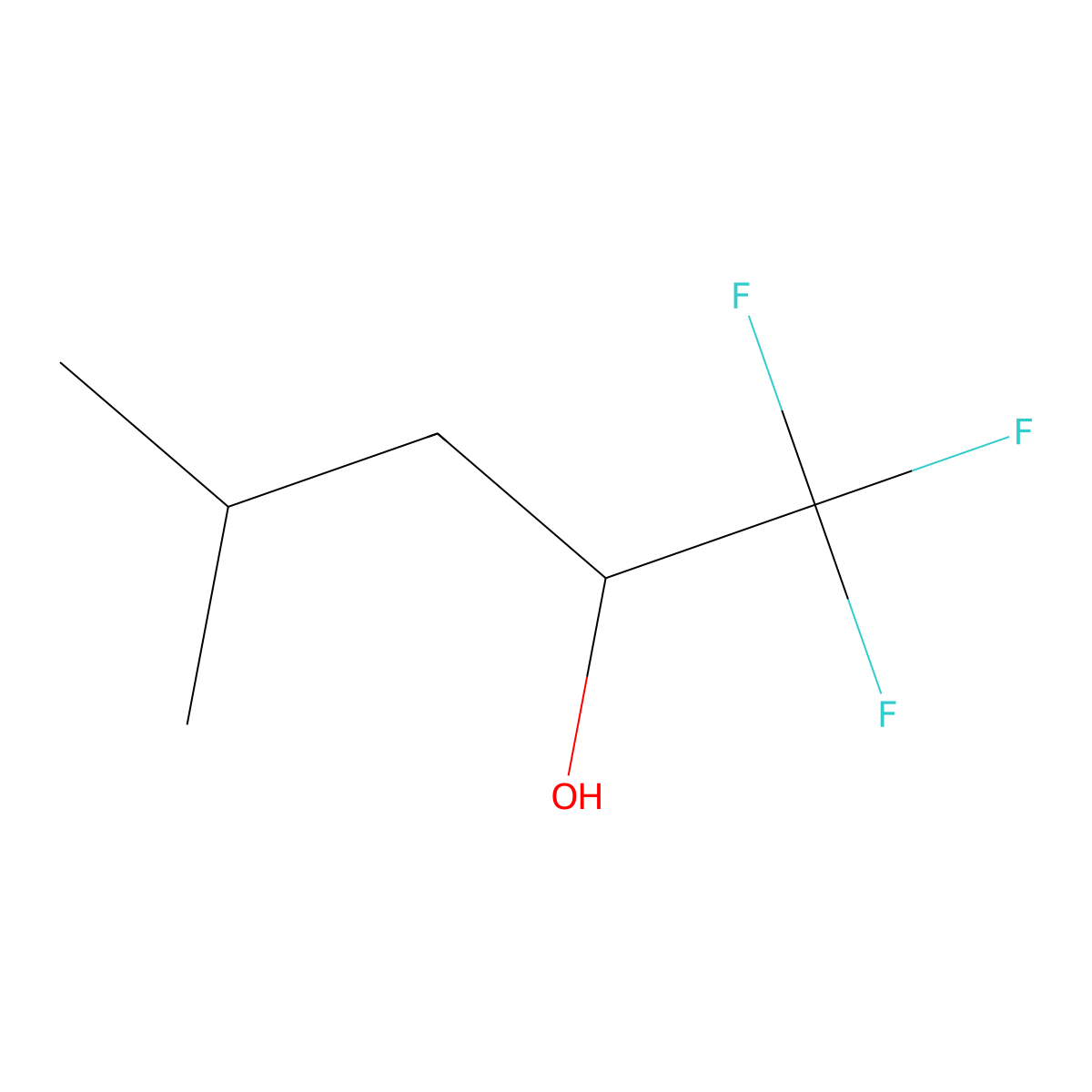 1,1,1-Trifluoro-4-methylpentan-2-ol molecular structure, CAS 1251210-75-9