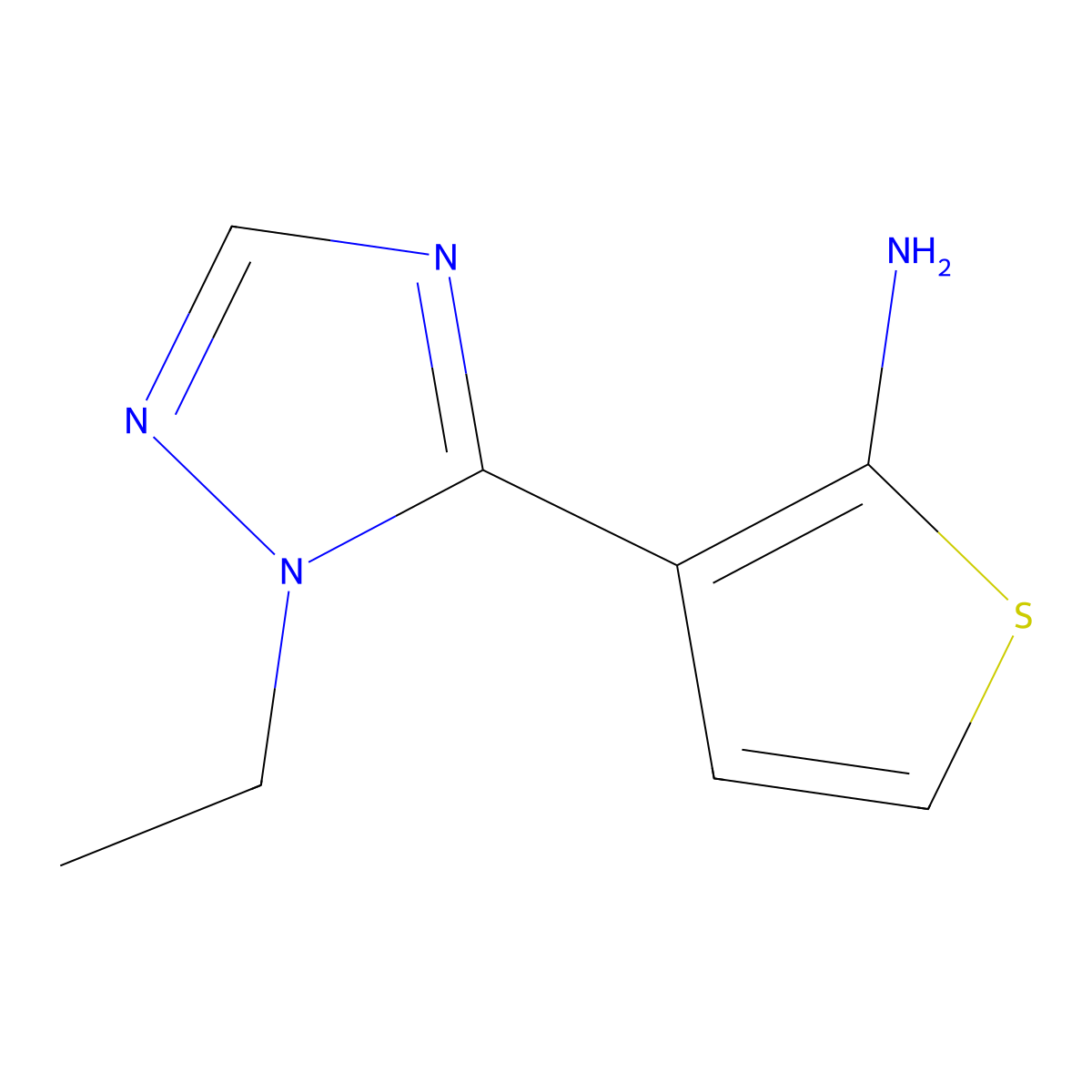 3-(1-Ethyl-1h-1,2,4-triazol-5-yl)thiophen-2-amine molecular structure, CAS 1251212-20-0