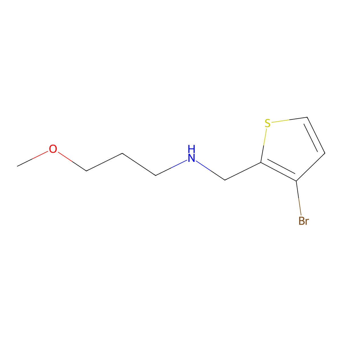 [(3-Bromothiophen-2-yl)methyl](3-methoxypropyl)amine molecular structure, CAS 1251214-62-6