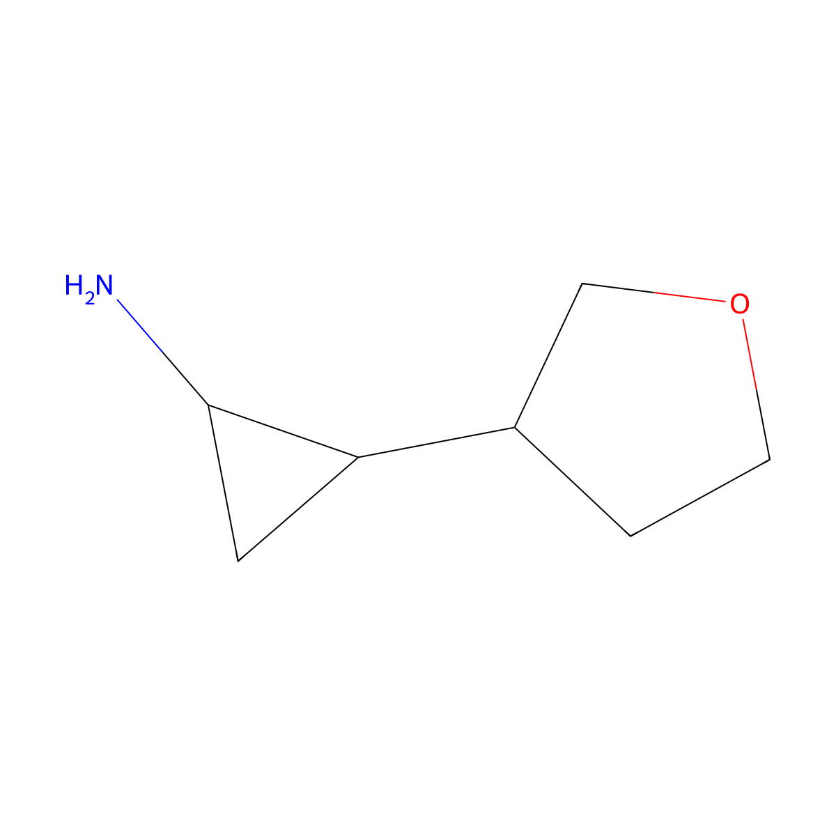 2-(Oxolan-3-yl)cyclopropan-1-amine molecular structure, CAS 1251215-48-1