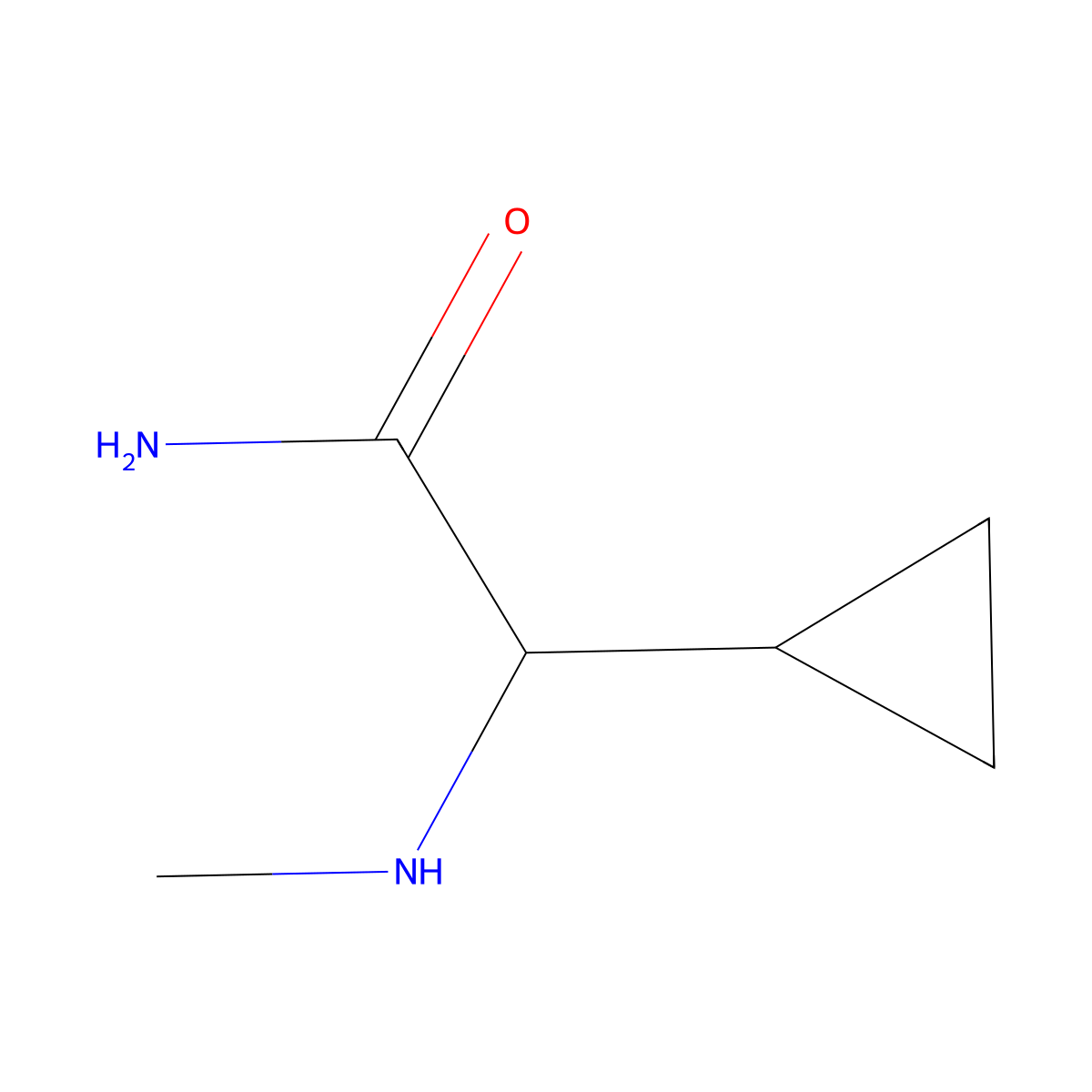 2-Cyclopropyl-2-(methylamino)acetamide molecular structure, CAS 1251215-60-7