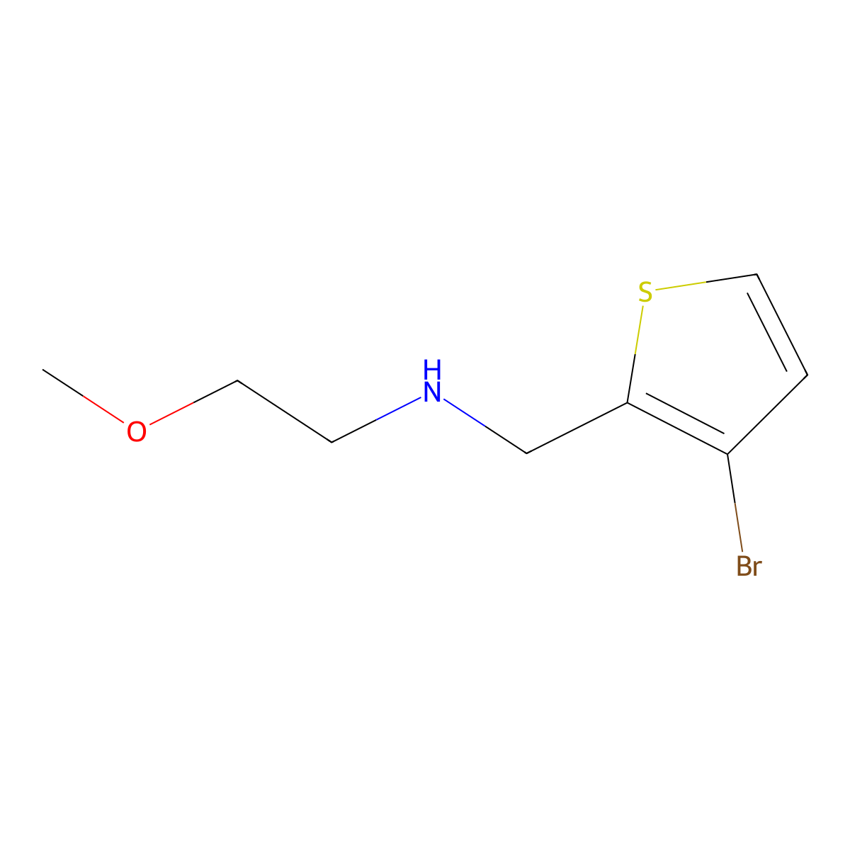 [(3-Bromothiophen-2-yl)methyl](2-methoxyethyl)amine molecular structure, CAS 1251216-05-3