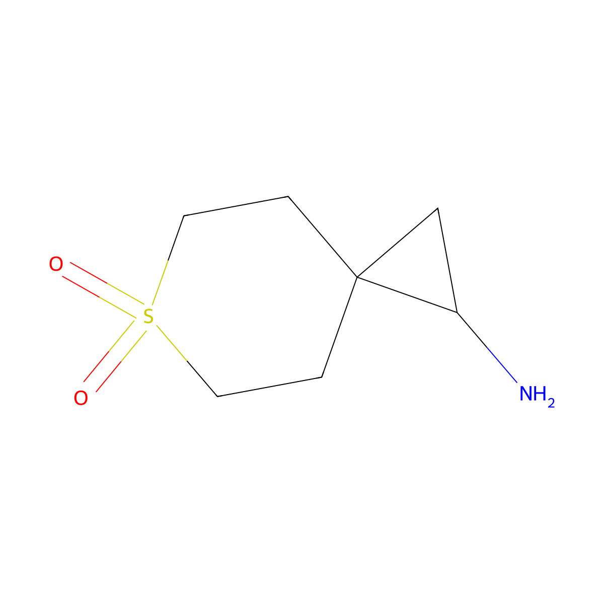 1-Amino-6lambda6-thiaspiro[2.5]octane-6,6-dione molecular structure, CAS 1251218-17-3