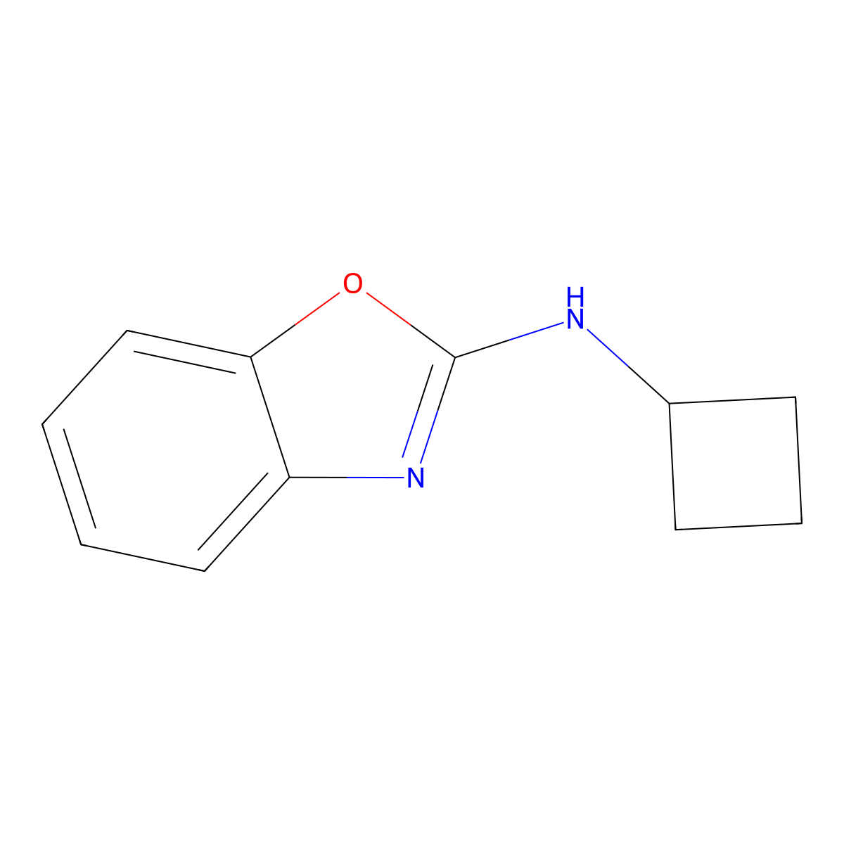 N-cyclobutyl-1,3-benzoxazol-2-amine molecular structure, CAS 1251222-66-8