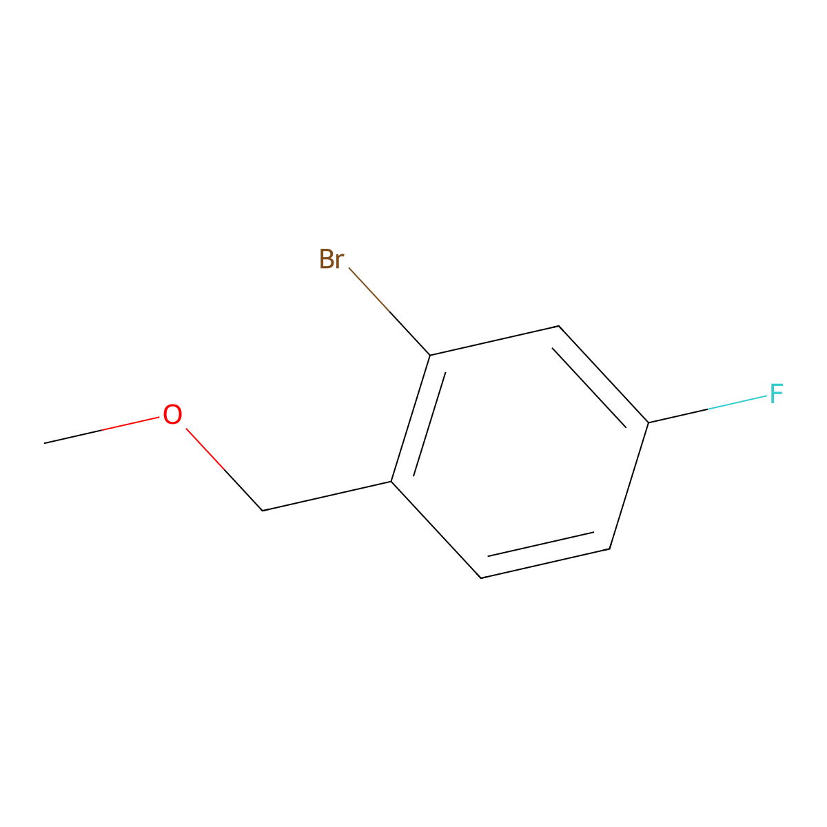 2-Bromo-4-fluoro-1-(methoxymethyl)benzene molecular structure, CAS 1251222-82-8