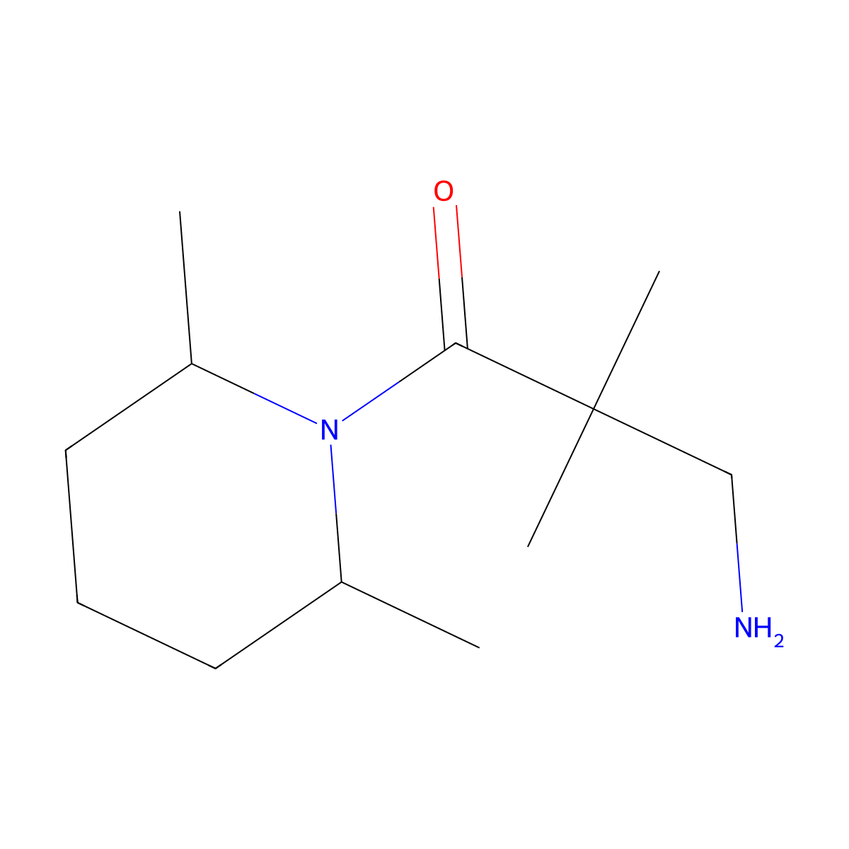 3-Amino-1-(2,6-dimethylpiperidin-1-yl)-2,2-dimethylpropan-1-one molecular structure, CAS 1251222-95-3