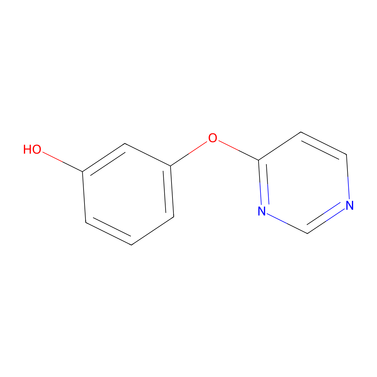 3-(Pyrimidin-4-yloxy)phenol molecular structure, CAS 1251224-95-9