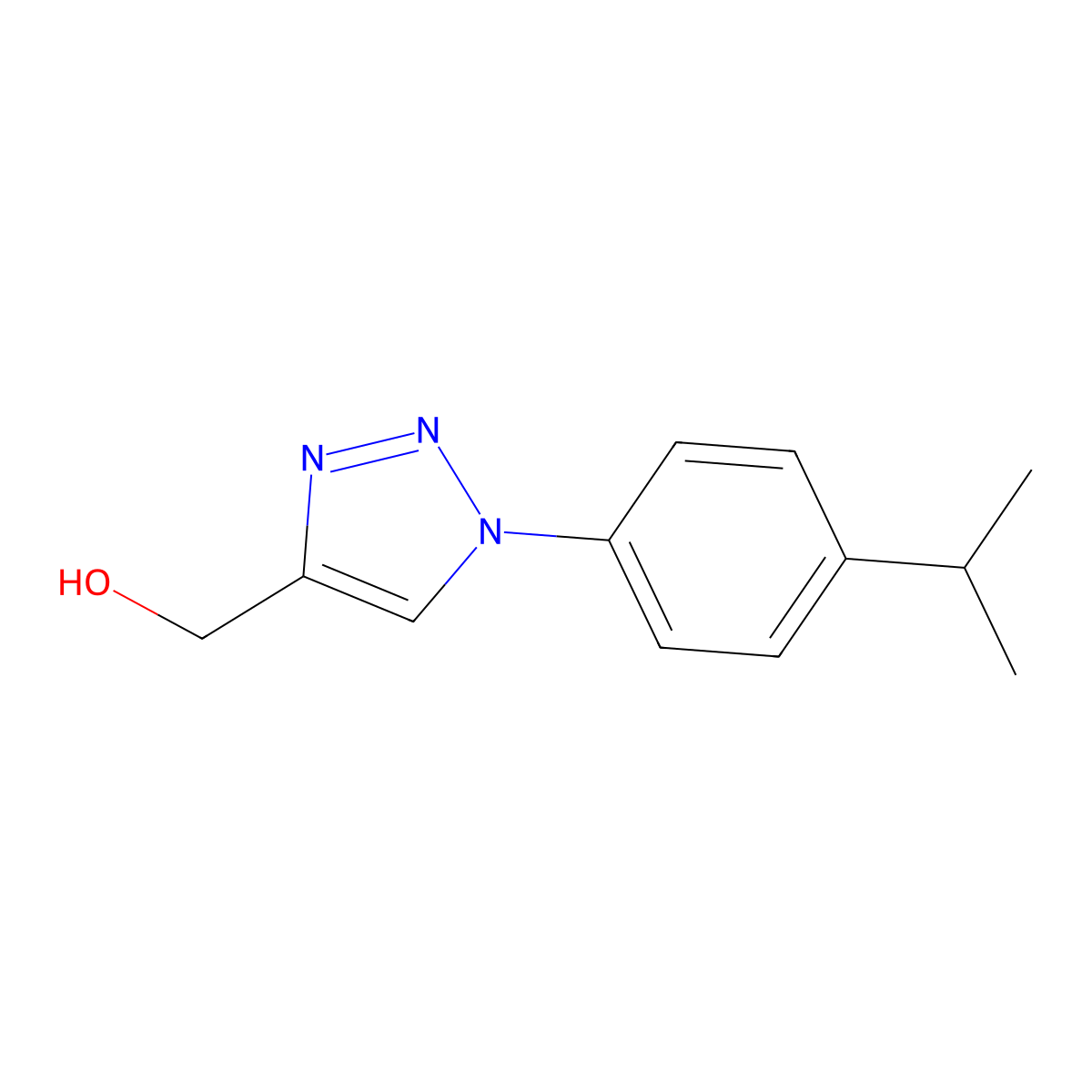 (1-(4-isopropylphenyl)-1H-1,2,3-triazol-4-yl)methanol molecular structure, CAS 1251230-05-3