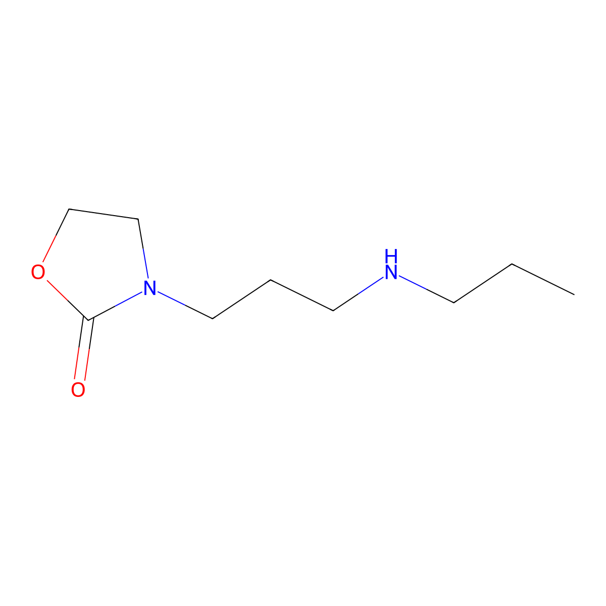 3-[3-(Propylamino)propyl]-1,3-oxazolidin-2-one molecular structure, CAS 1251230-96-2