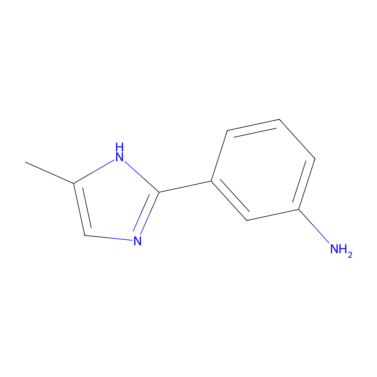 3-(5-methyl-1H-imidazol-2-yl)aniline molecular structure, CAS 1251231-25-0