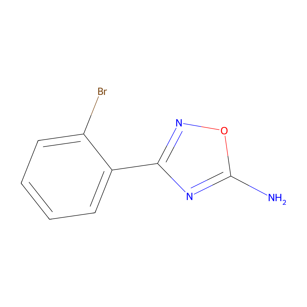 3-(2-Bromophenyl)-1,2,4-oxadiazol-5-amine molecular structure, CAS 1251231-51-2