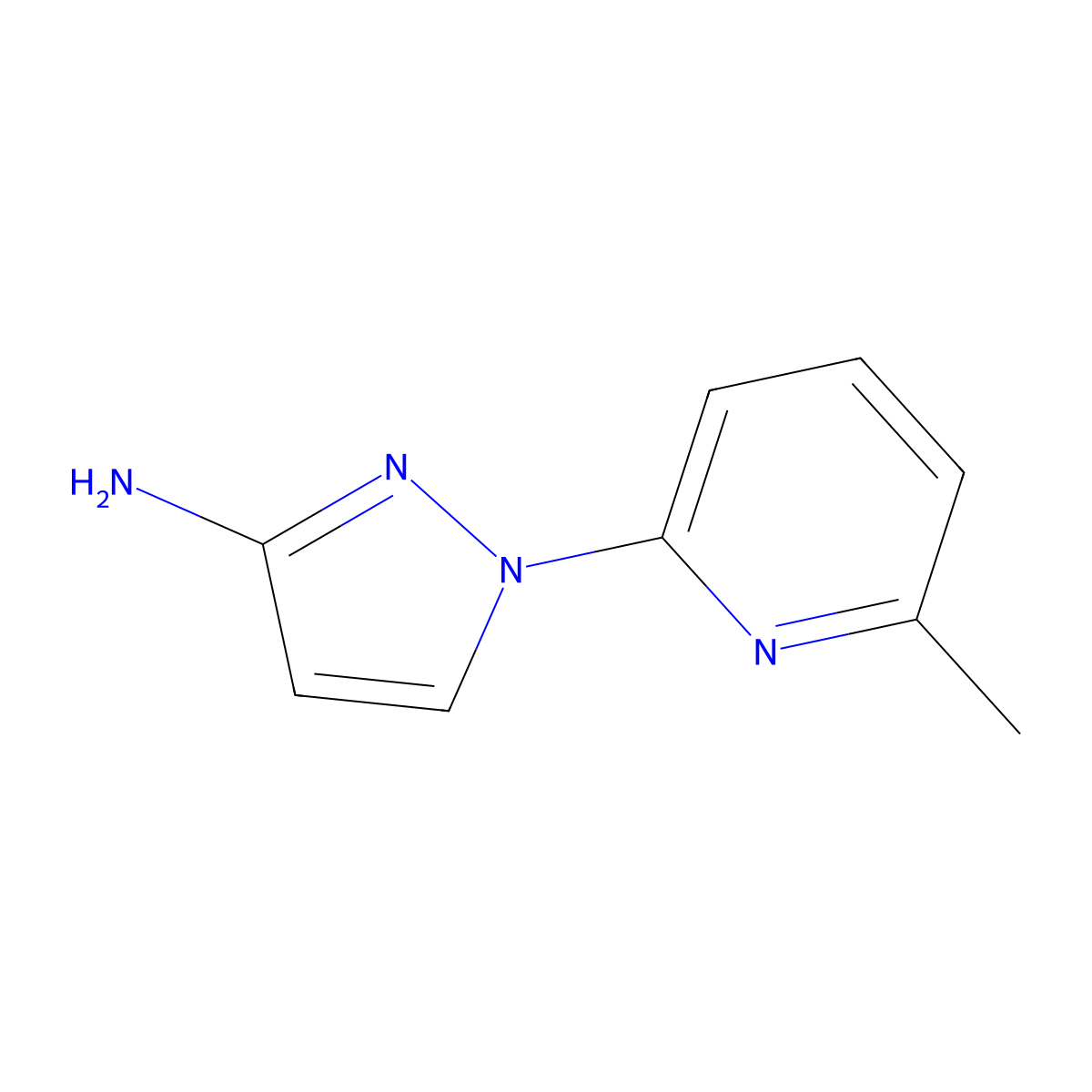 1-(6-methylpyridin-2-yl)-1H-pyrazol-3-amine molecular structure, CAS 1251232-78-6
