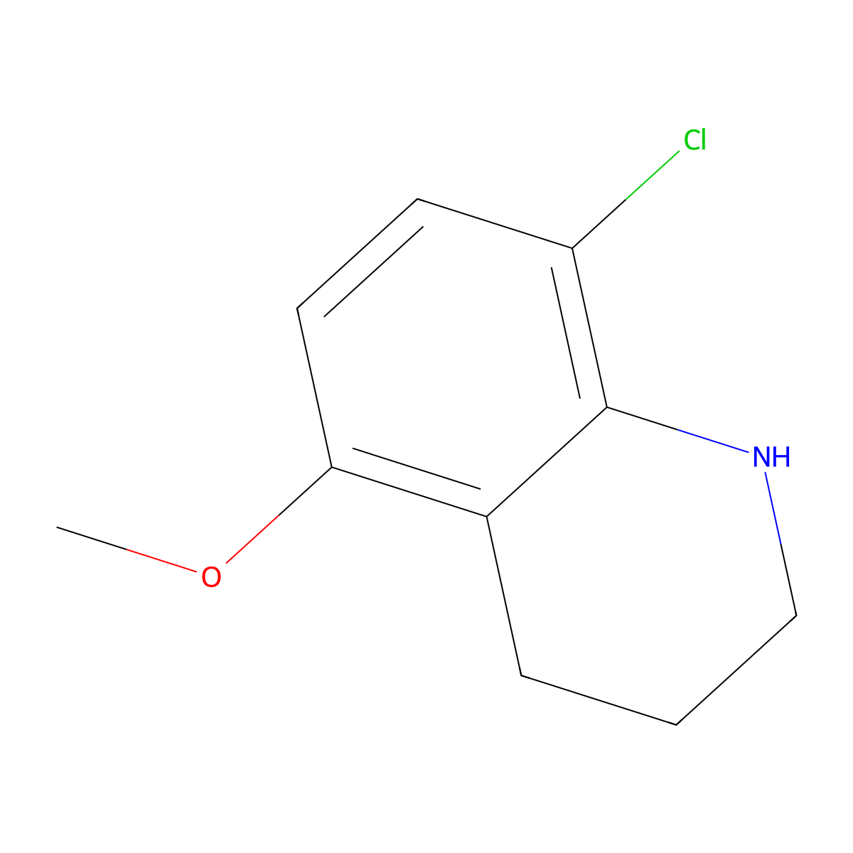 8-Chloro-5-methoxy-1,2,3,4-tetrahydroquinoline molecular structure, CAS 1251235-58-1