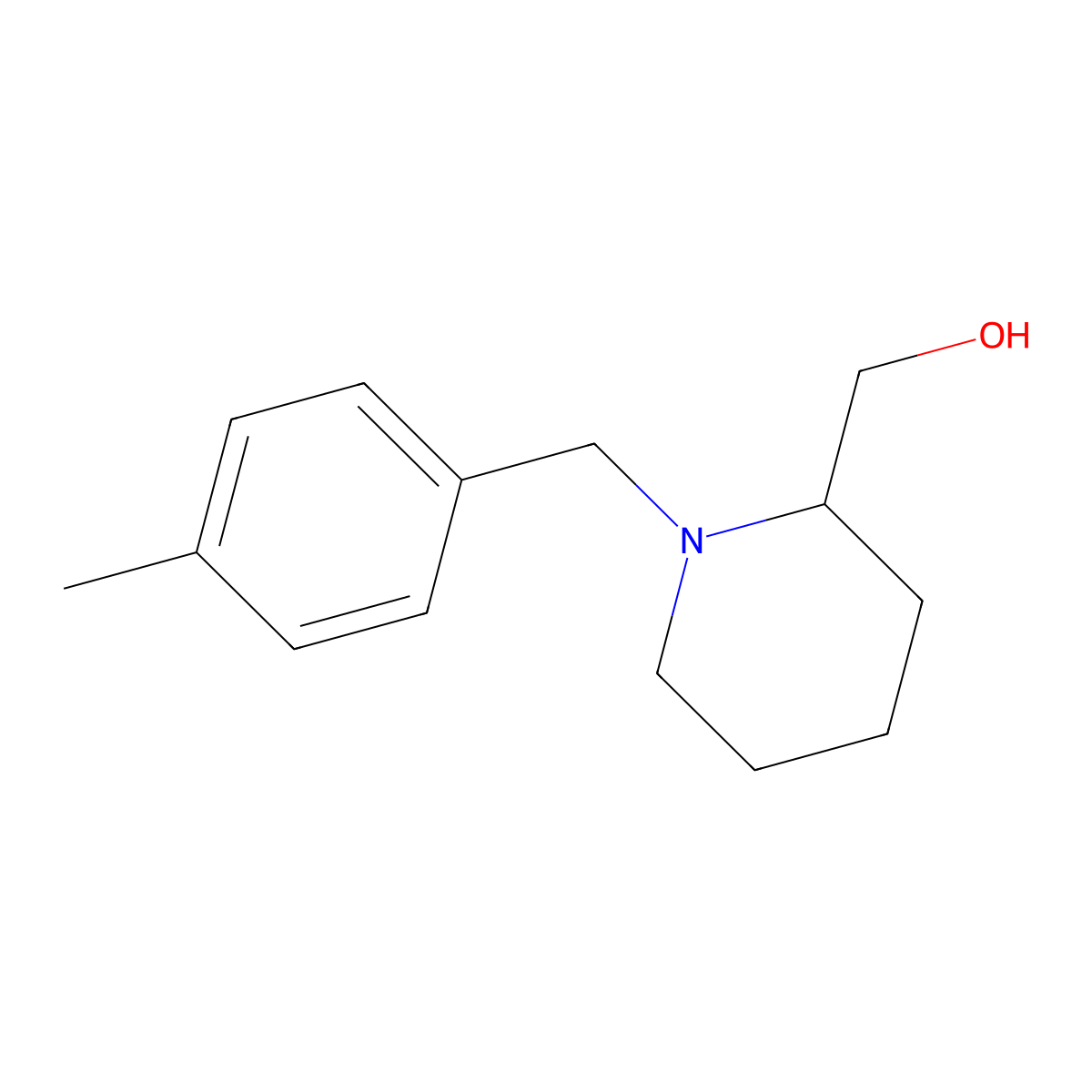 (1-(4-Methylbenzyl)piperidin-2-yl)methanol molecular structure, CAS 1251236-70-0