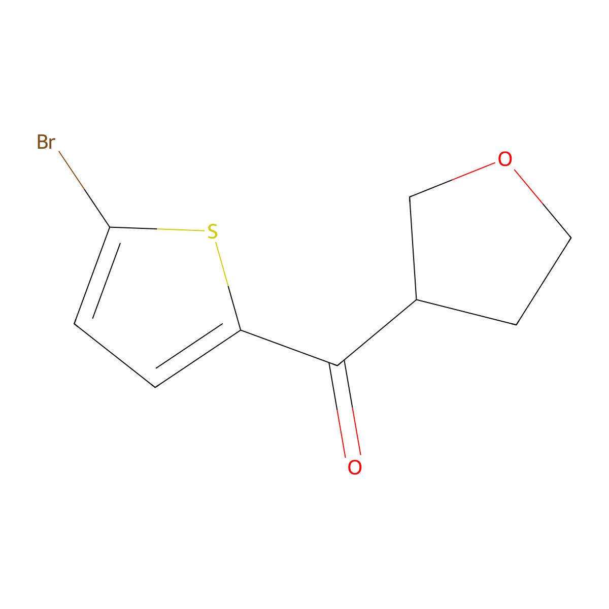 3-(5-Bromothiophene-2-carbonyl)oxolane molecular structure, CAS 1251236-94-8