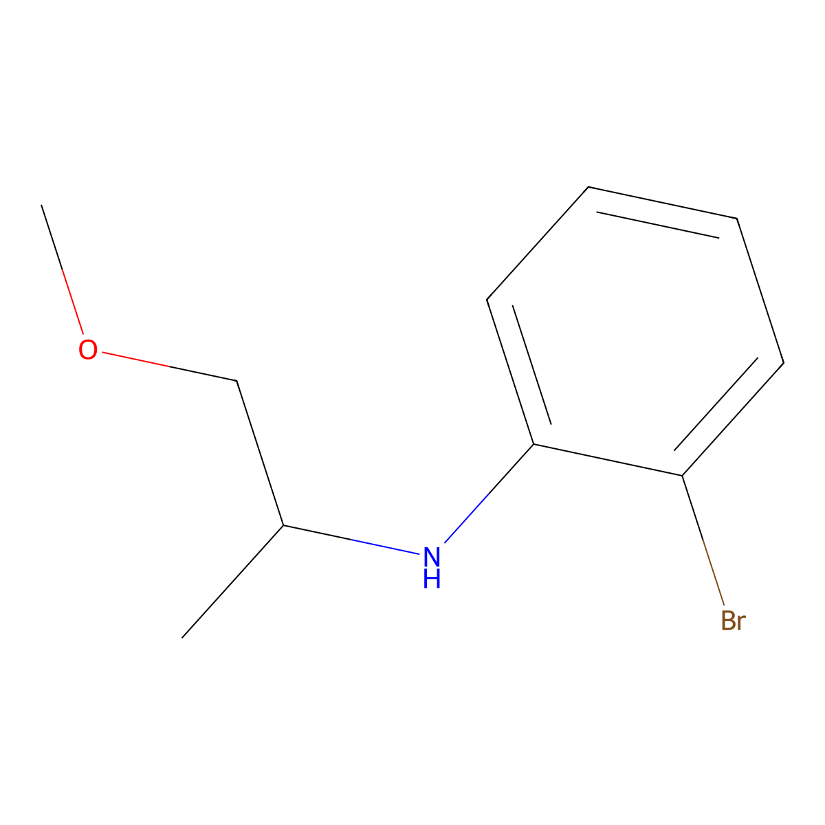 2-bromo-N-(1-methoxypropan-2-yl)aniline molecular structure, CAS 1251237-56-5