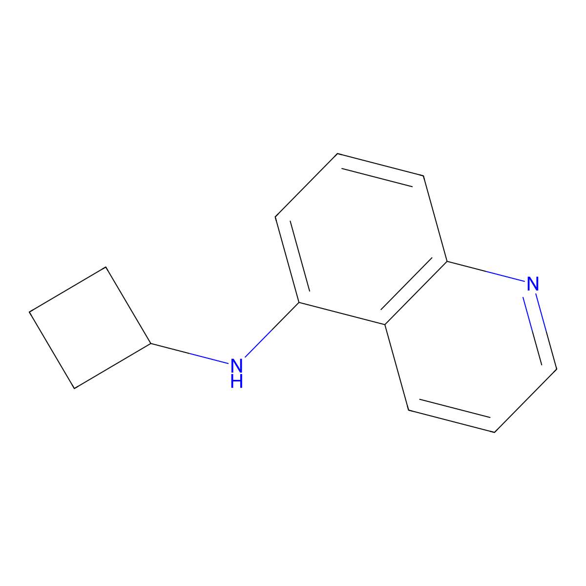 N-cyclobutylquinolin-5-amine molecular structure, CAS 1251237-72-5