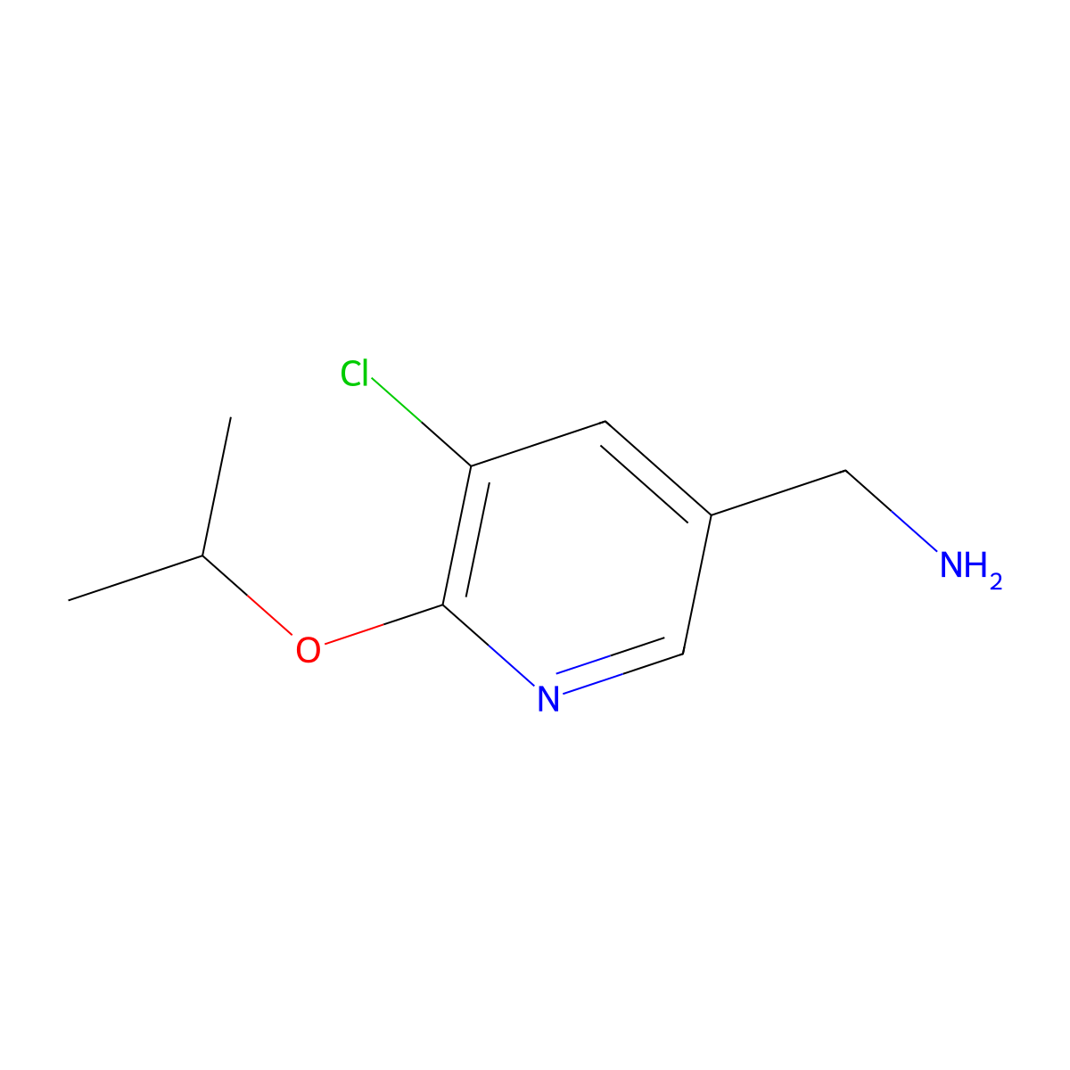 (5-Chloro-6-isopropoxypyridin-3-yl)methanamine molecular structure, CAS 1251239-51-6