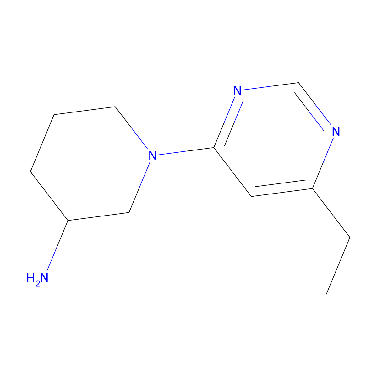 1-(6-Ethylpyrimidin-4-yl)piperidin-3-amine molecular structure, CAS 1251240-01-3