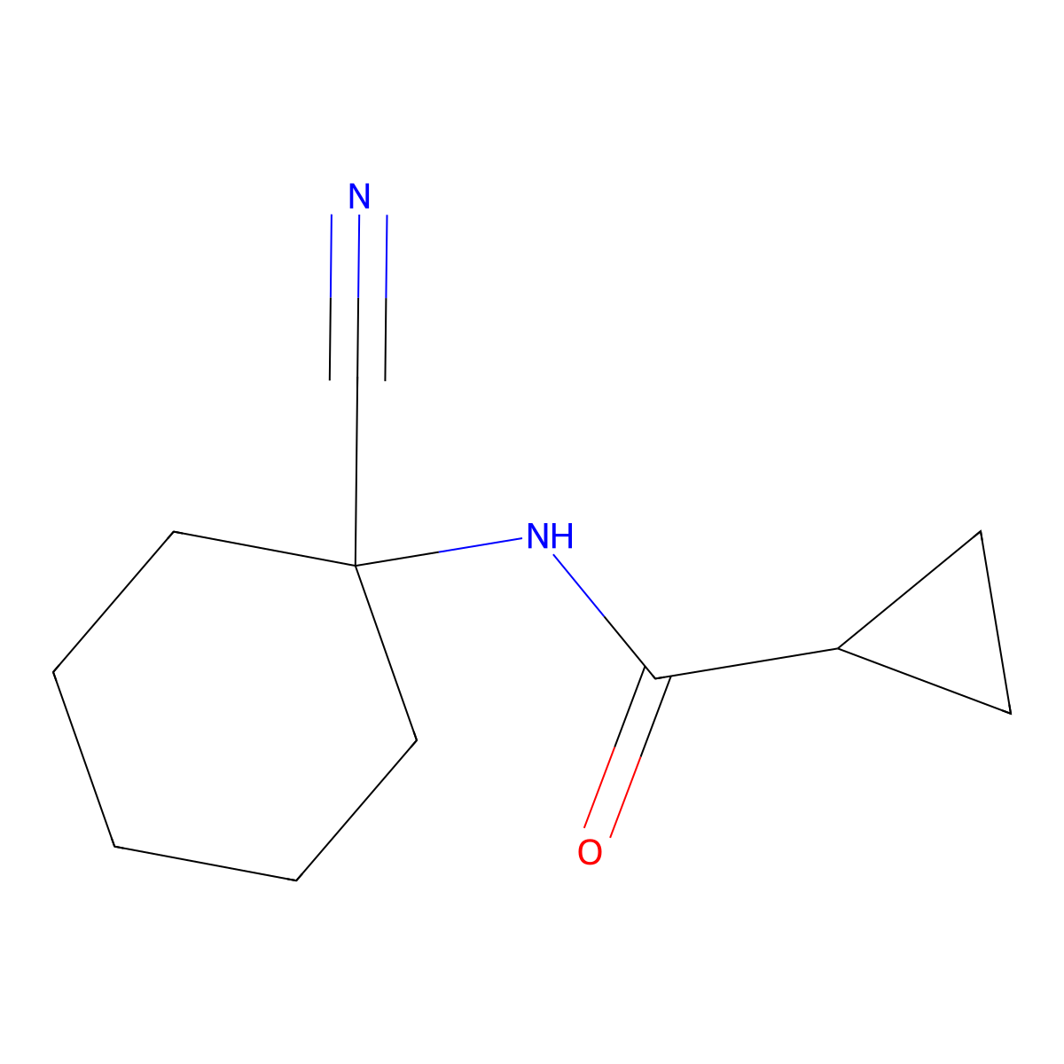N-(1-cyanocyclohexyl)cyclopropanecarboxamide molecular structure, CAS 1251240-42-2