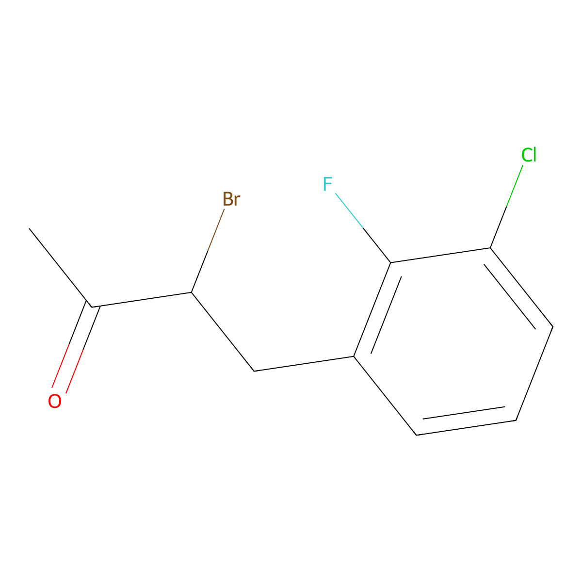 3-Bromo-4-(3-chloro-2-fluorophenyl)butan-2-one molecular structure, CAS 1251242-72-4