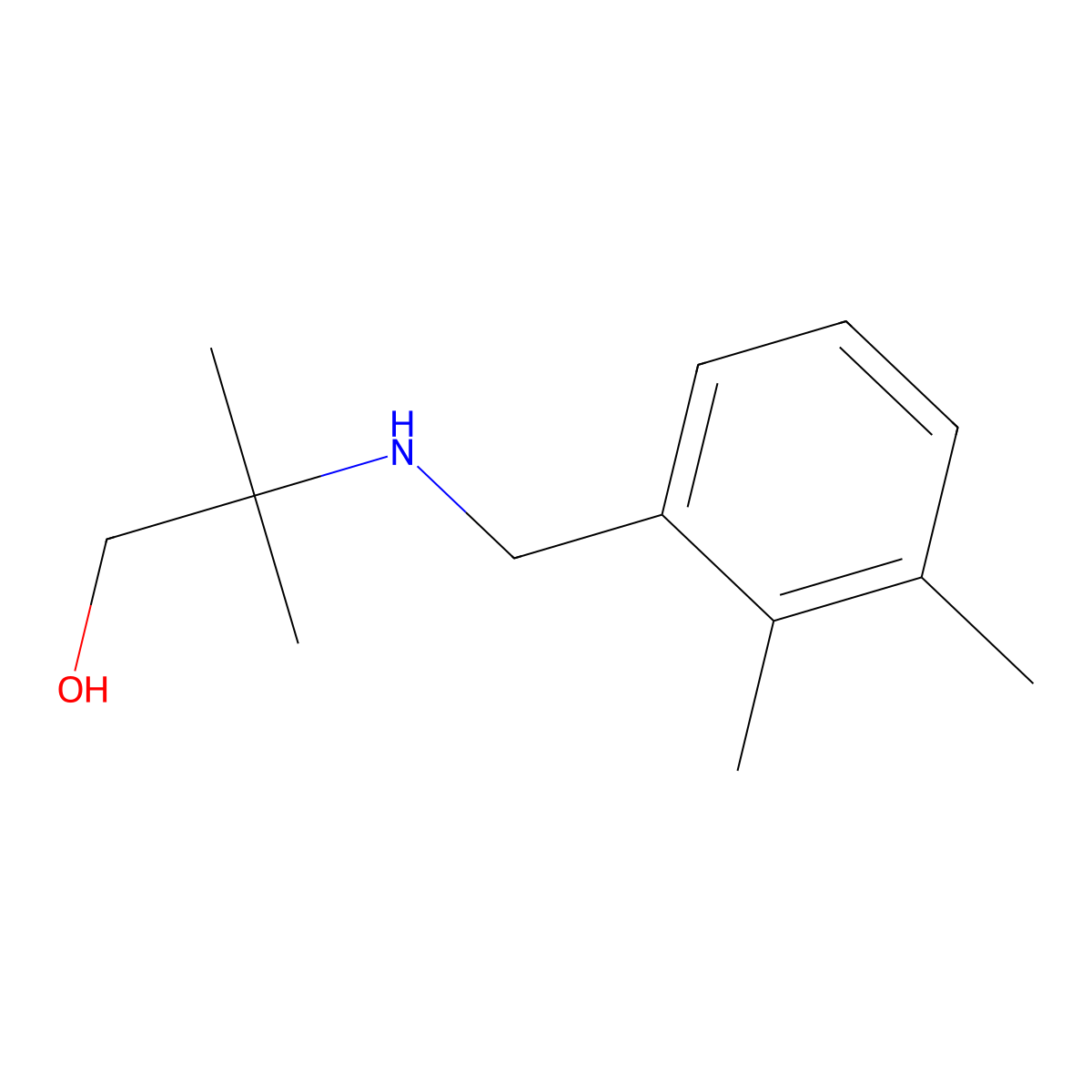 2-{[(2,3-Dimethylphenyl)methyl]amino}-2-methylpropan-1-ol molecular structure, CAS 1251245-07-4