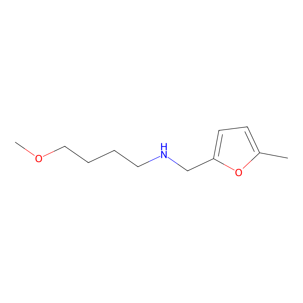 (4-Methoxybutyl)[(5-methylfuran-2-yl)methyl]amine molecular structure, CAS 1251245-19-8