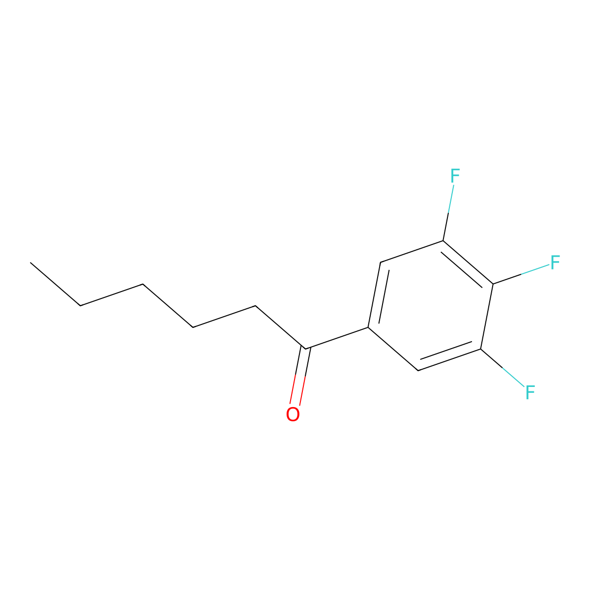 1-(3,4,5-Trifluorophenyl)hexan-1-one molecular structure, CAS 1251245-42-7