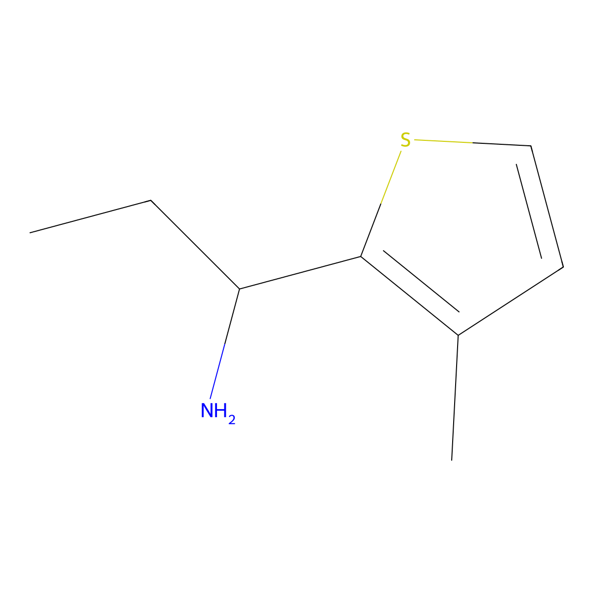 1-(3-Methylthiophen-2-yl)propan-1-amine molecular structure, CAS 1251246-97-5