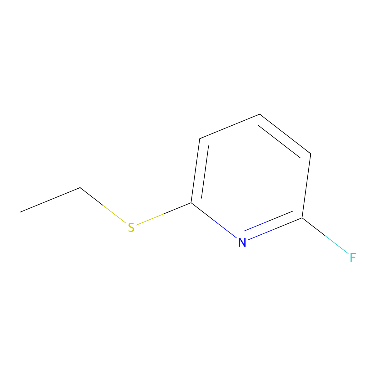 2-(Ethylthio)-6-fluoropyridine molecular structure, CAS 1251248-39-1