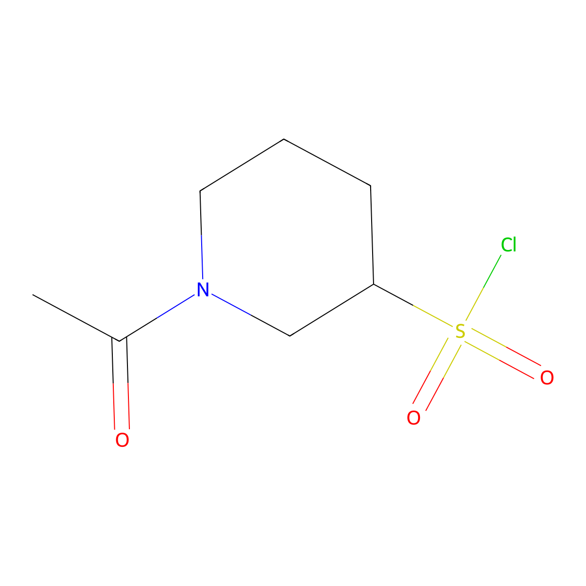 1-Acetylpiperidine-3-sulfonyl chloride molecular structure, CAS 1251248-46-0