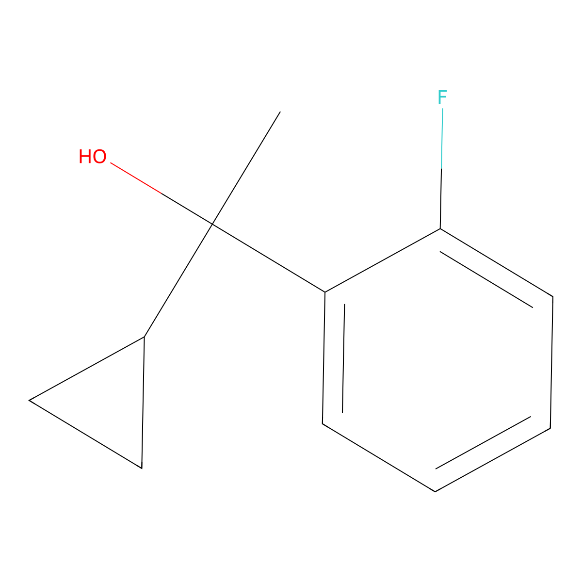 alpha-Cyclopropyl-2-fluoro-alpha-methylbenZenemethanol molecular structure, CAS 1251249-36-1