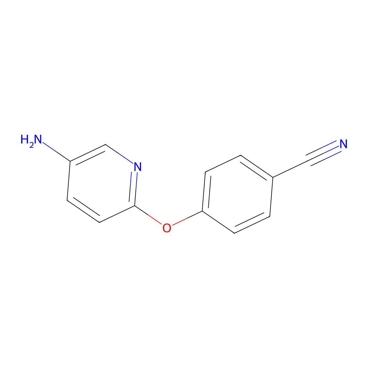 4-[(5-Aminopyridin-2-yl)oxy]benzonitrile molecular structure, CAS 125125-29-3