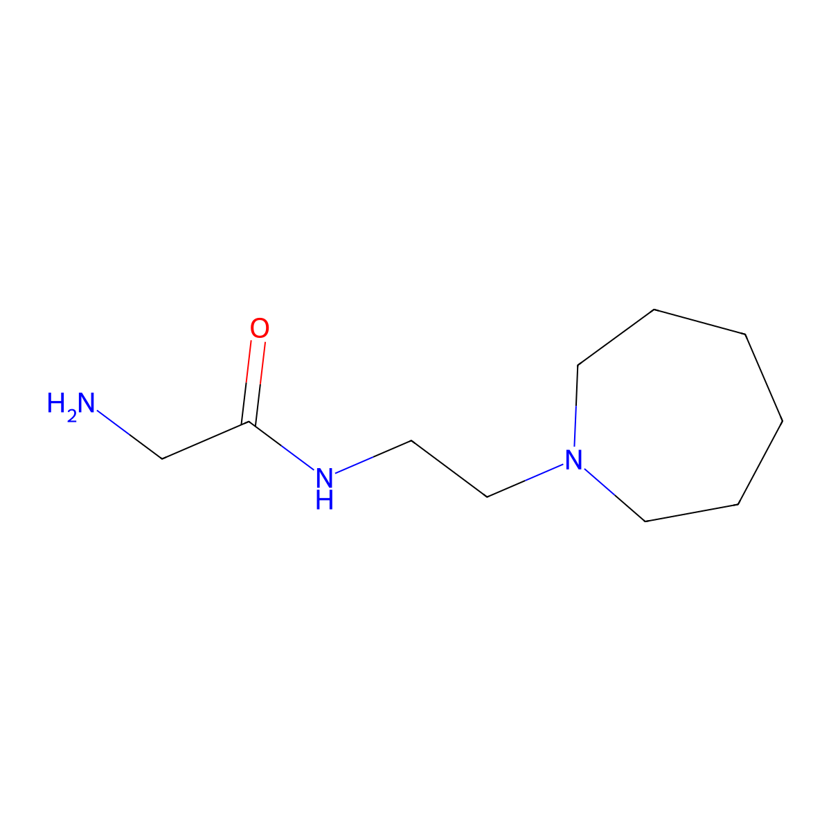 2-amino-N-[2-(azepan-1-yl)ethyl]acetamide molecular structure, CAS 1251251-56-5