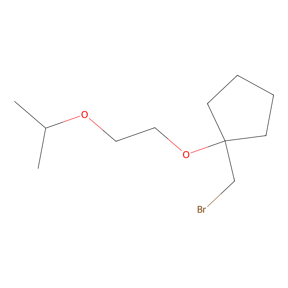 1-(Bromomethyl)-1-(2-isopropoxyethoxy)cyclopentane molecular structure, CAS 1251253-02-7