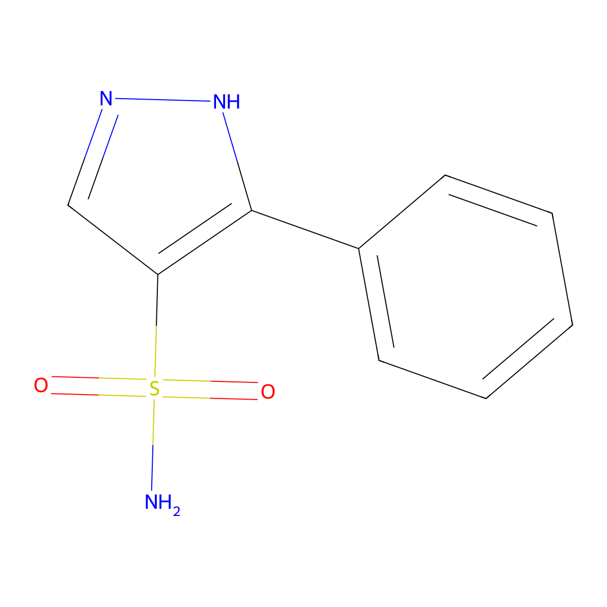 3-Phenyl-1h-pyrazole-4-sulfonamide molecular structure, CAS 1251253-54-9