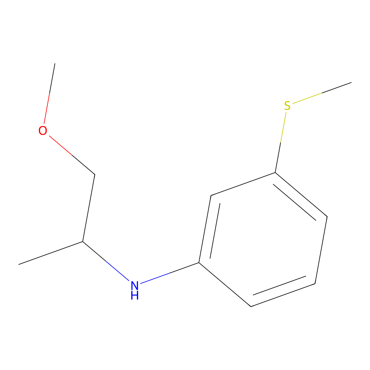 N-(1-Methoxypropan-2-yl)-3-(methylsulfanyl)aniline molecular structure, CAS 1251254-85-9