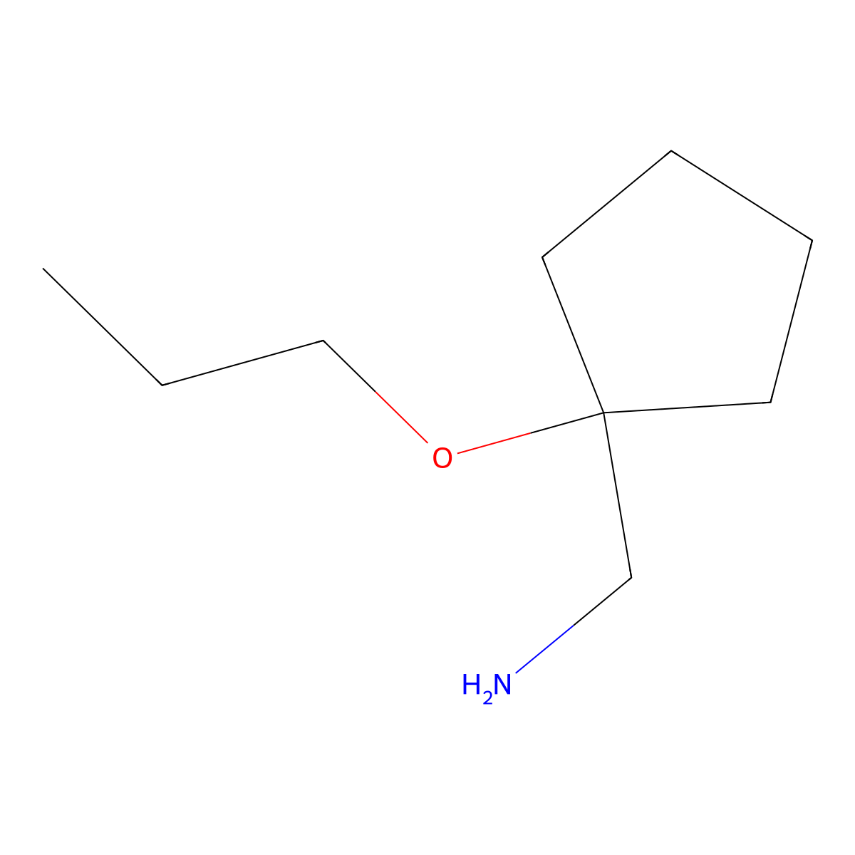 (1-Propoxycyclopentyl)methanamine molecular structure, CAS 1251254-96-2