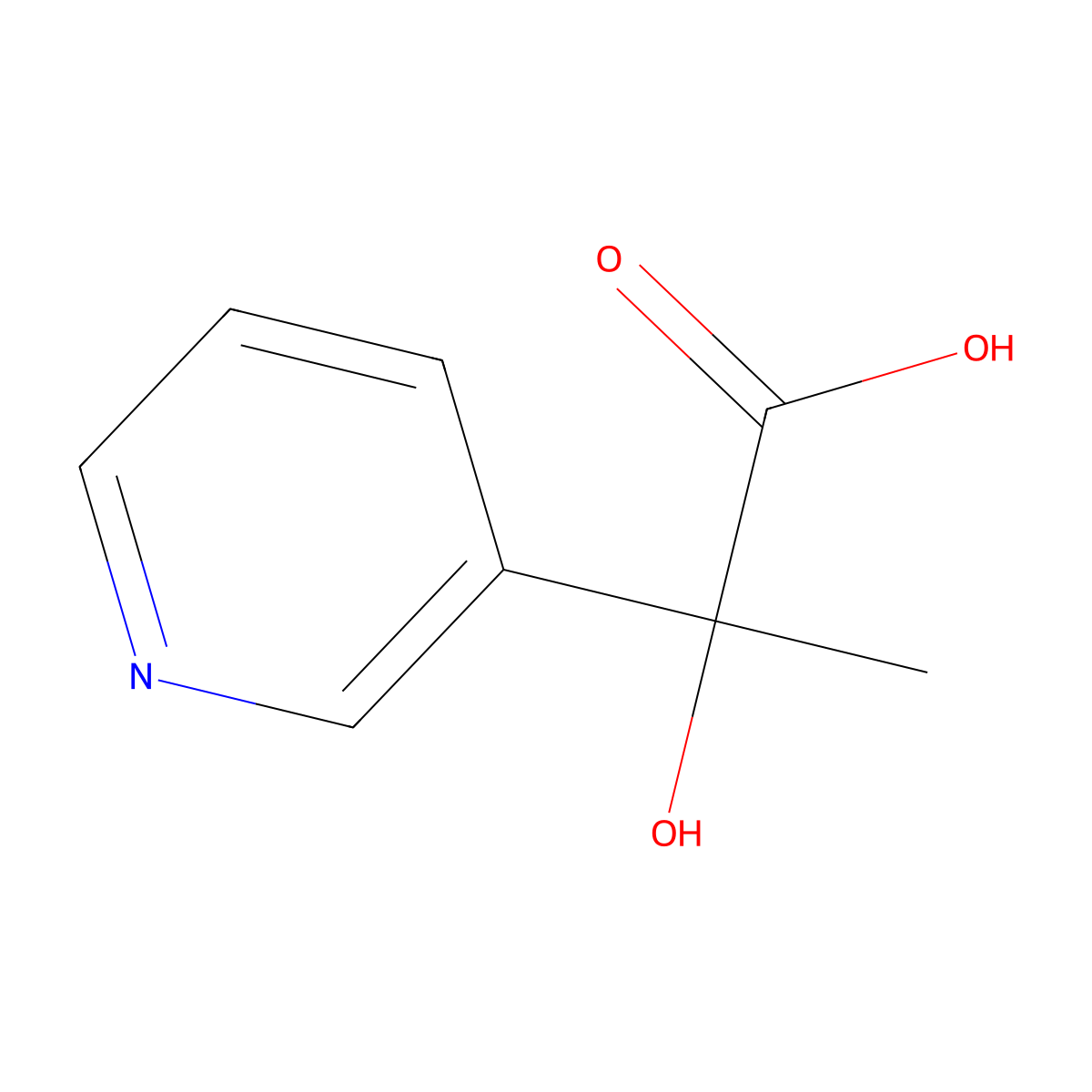 2-Hydroxy-2-(pyridin-3-yl)propanoic acid molecular structure, CAS 1251256-06-0