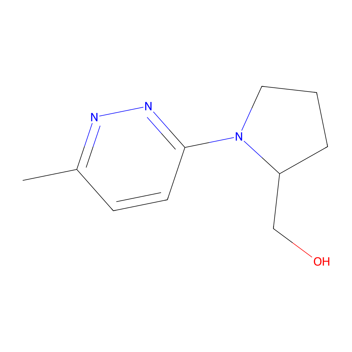 [1-(6-Methylpyridazin-3-yl)pyrrolidin-2-yl]methanol molecular structure, CAS 1251256-16-2